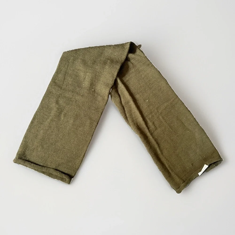 VIETNAM WAR ERA 1960s US GI Military Issue Wool OG Green SCARF NECKWEAR MANs 42
